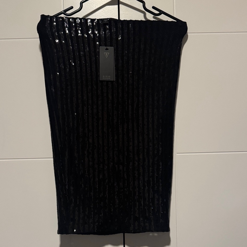 Guess Black Shimmer Pencil Skirt - US S